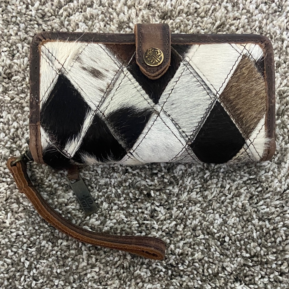 Patchwork Leather Wristlet Wallet
